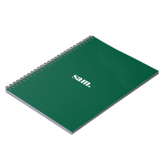 Carnet Minimaliste texte personnalisé gras vert