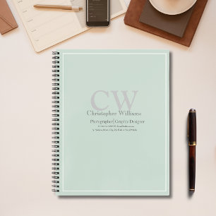 Carnet Minimaliste vert professionnel