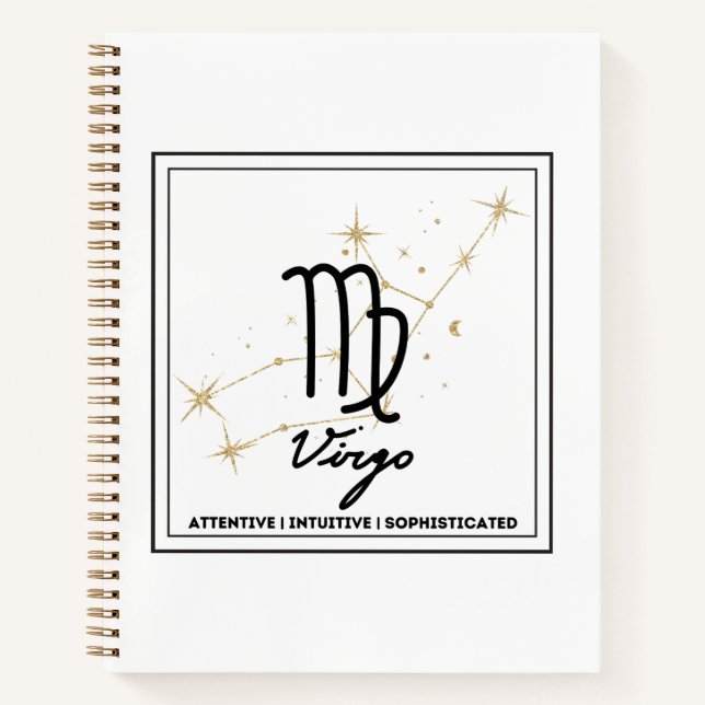 Carnet minimaliste Zodiac Virgo (Devant)
