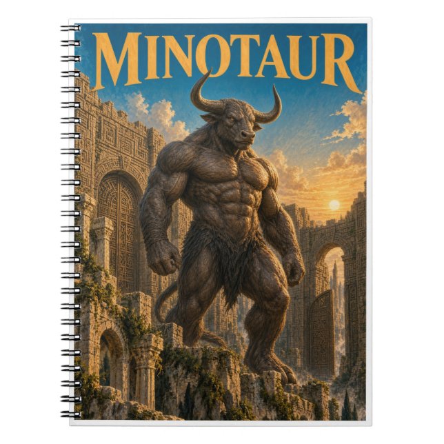 Carnet Minotaure, Monstre de Fantasy Gothique (Devant)