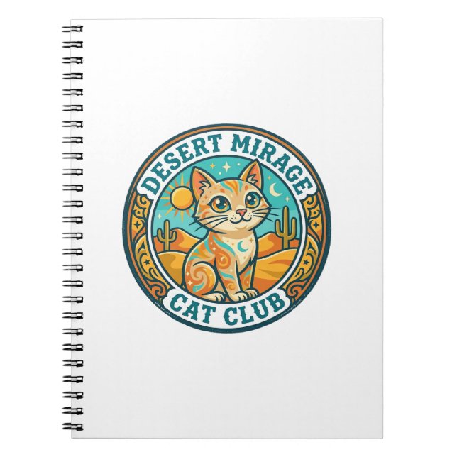 Carnet Mirage du désert Chat Idée cadeau pour maman de ch (Devant)