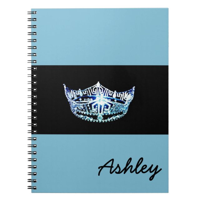 Carnet Miss America style Carnet-Couronne & Nom personnal (Devant)