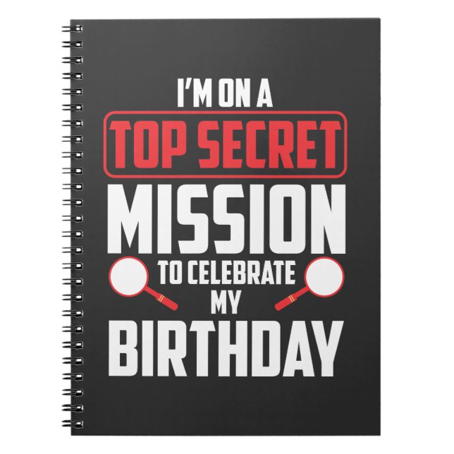 Carnet Mission extrêmement secrète de thème de fête (Devant)