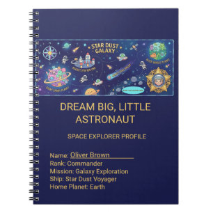 Carnet Mission Galaxy Kids Notebo Spiral Dust Star Cosmiq