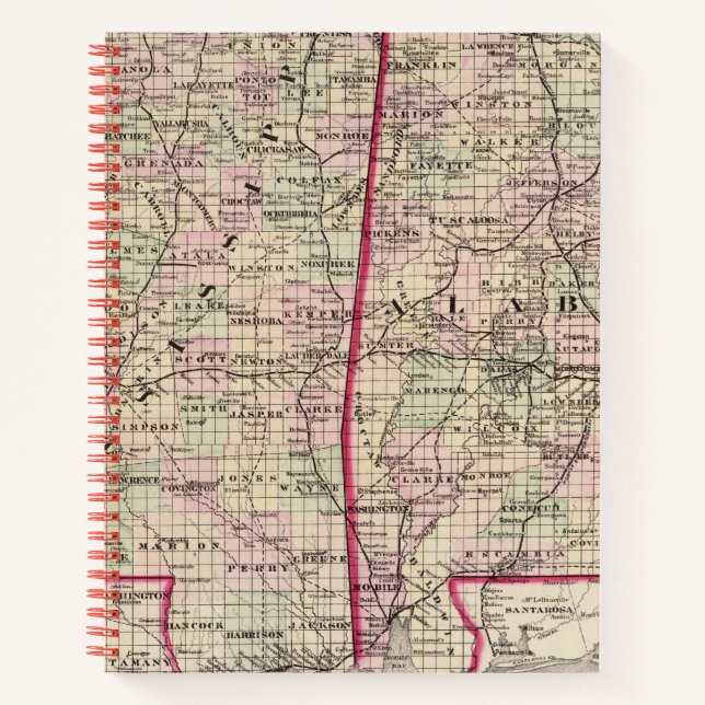 Carnet Mississippi et Alabama (Devant)