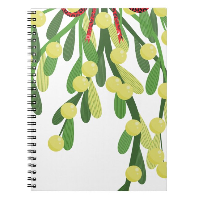 Carnet mistletoe rouge (Devant)