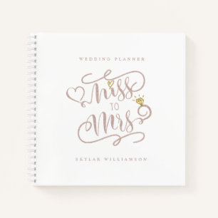 Carnet Mlle à Mme Watercolor Wedding planner Floral