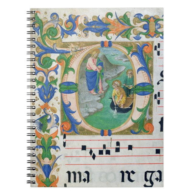 Carnet Mme 515 f.1r l'ébauche miraculeuse des poissons, (Devant)