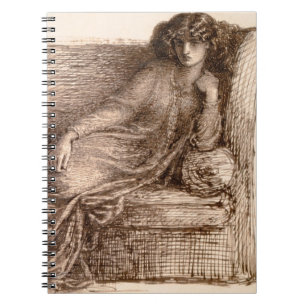 Carnet Mme Jane Morris Reclining sur un sofa