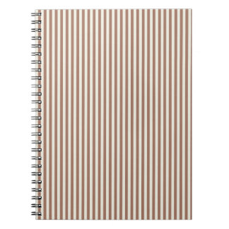 Carnet Mocha Mousse Cannoli Crème Motif de bande vertical