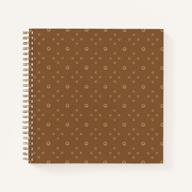 Carnet Mocha | Tournesol Zinnia Doré (Devant)