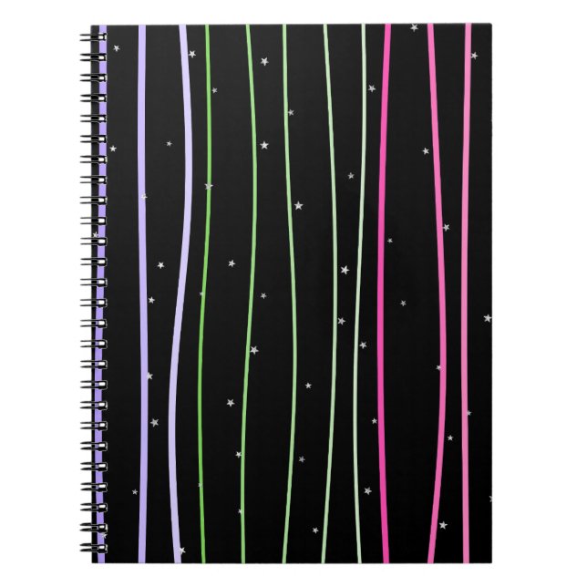 Carnet Mochila con estrellas con líneas onduladas (Devant)