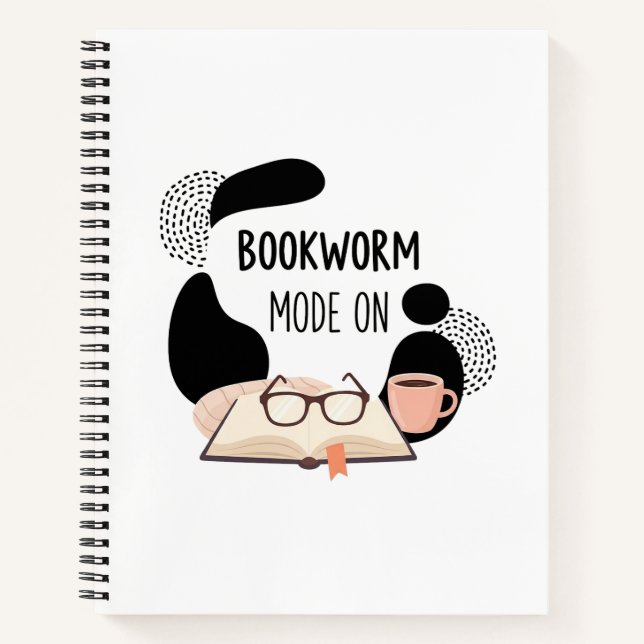 Carnet Mode Bouquineur Activé – Typographie Amoureux de l (Devant)