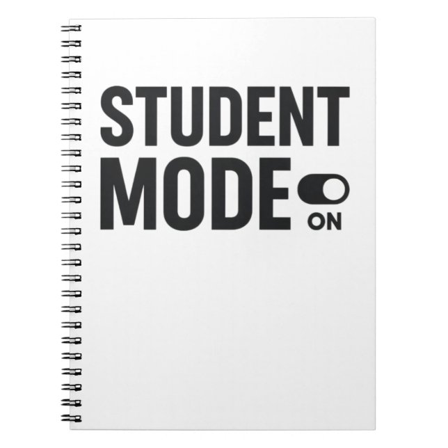 Carnet Mode Étudiant Activé – Motivation pour les Études (Devant)