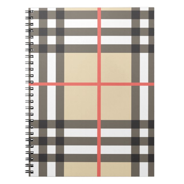 Carnet Mode géométrique écossaise motif (Devant)