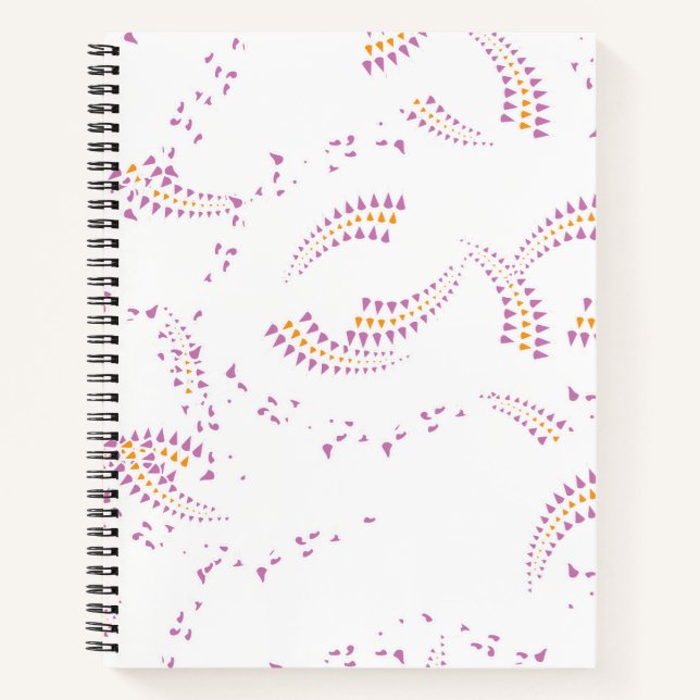 Carnet Modèle abstrait sans couture Or Noir (Devant)