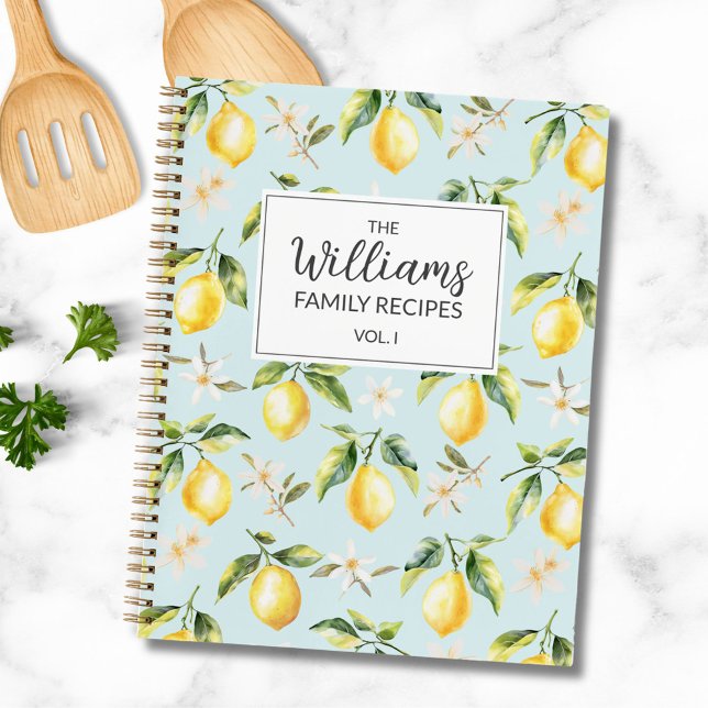 Carnet Modèle botanique de fruit de citron agrume Recette (In situ)