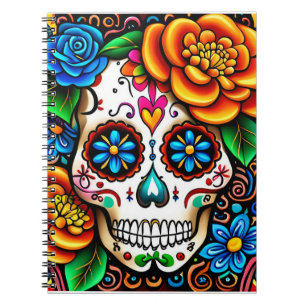 Carnet Modèle crâne à sucre