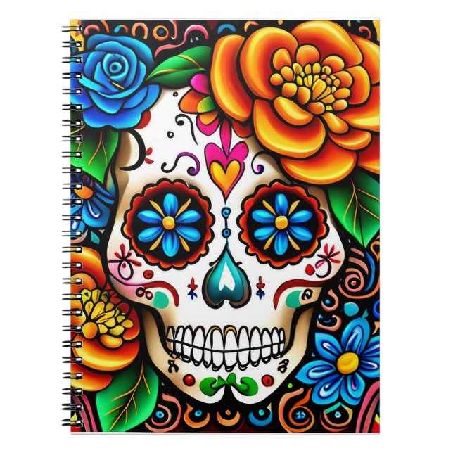 Carnet Modèle crâne à sucre (Devant)