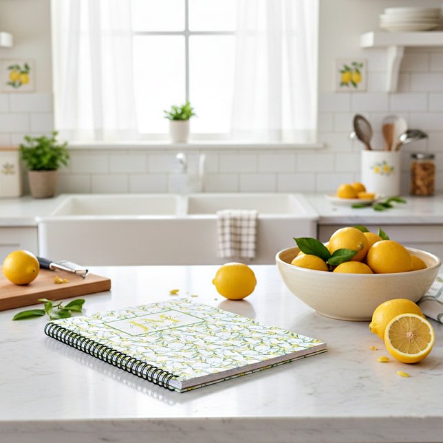 Carnet Modèle de citrons recette personnalisée (Créateur téléchargé)