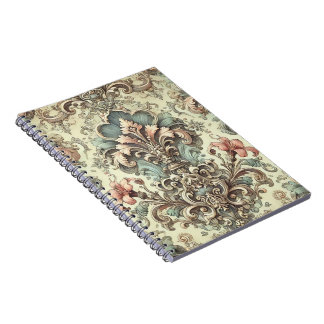 Carnet Modèle de Damas Floral victorien