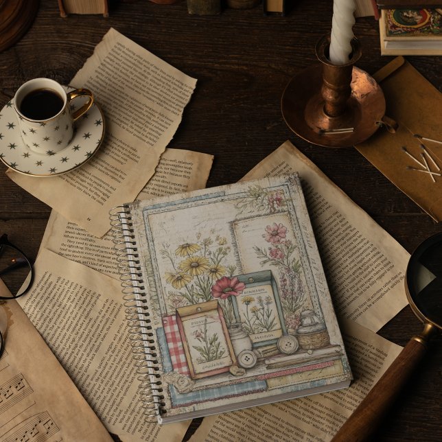 Carnet Modèle de ferme Herbes et Épices Vintage  (Créateur téléchargé)