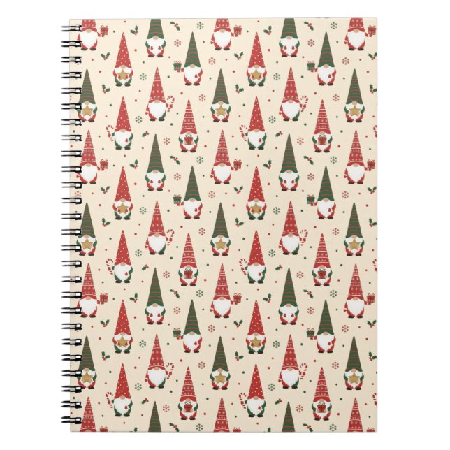 Carnet Modèle de fête de gnome de Noël (Devant)
