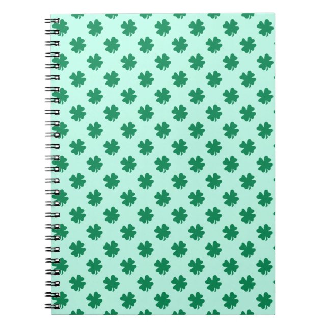 Carnet Modèle de feuille de trèfle de la Saint-Patrick (Devant)