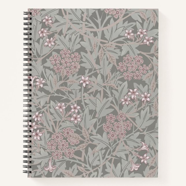 Carnet Modèle de fleur de jasmin de William Morris (Devant)
