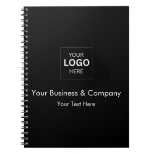 Carnet Modèle de logo d'entreprise de luxe noir personnal