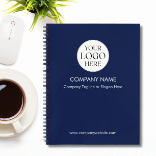 Carnet Modèle de logo d'entreprise personnalisé bleu