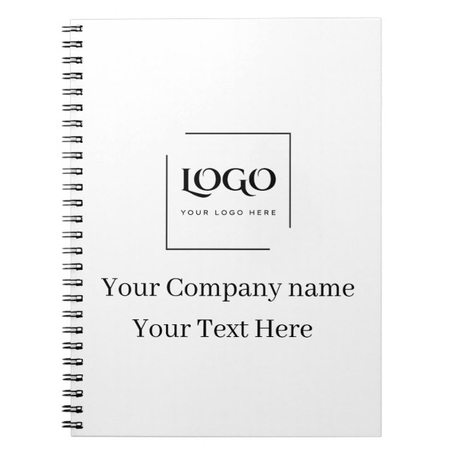 Carnet Modèle de logo personnalisé élégant (Devant)