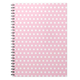 Carnet Modèle de pois rose et blanc