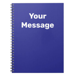 Carnet Modèle de texte de nom bleu et blanc à faire soi-m