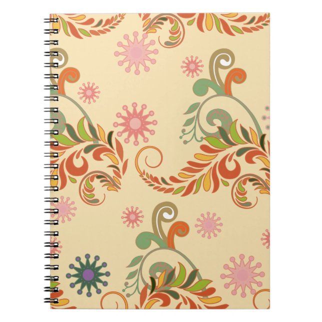 Carnet Modèle floral Abstrait moderne (Devant)
