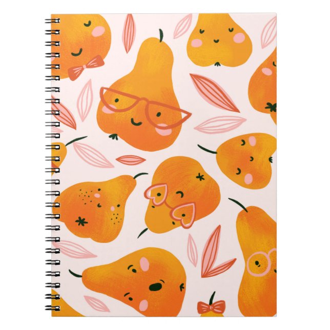 Carnet Modèle floral avec orchidées blanches, isolé sur u (Devant)