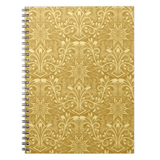 Carnet Modèle Floral Baroque Damas d'or
