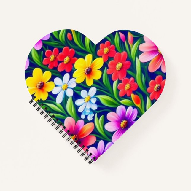 Carnet Modèle floral coloré (Devant)