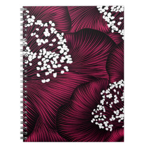 Carnet Modèle floral dessiné à la main avec fleurs de cam