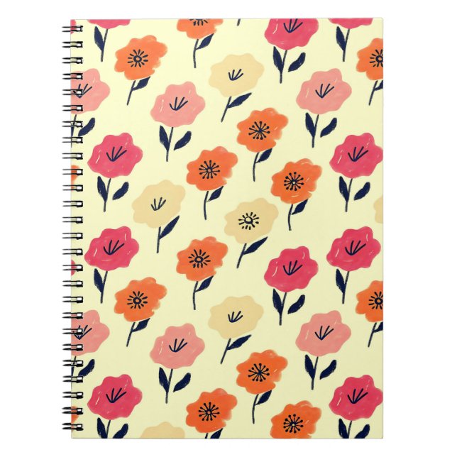 Carnet Modèle floral dynamique (Devant)