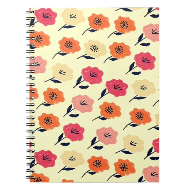 Carnet Modèle floral dynamique (Devant)
