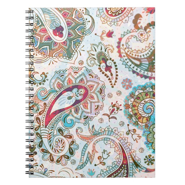 Carnet Modèle floral ethnique jacobéen (Devant)