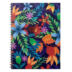 Carnet Modèle floral exotique coloré-32436