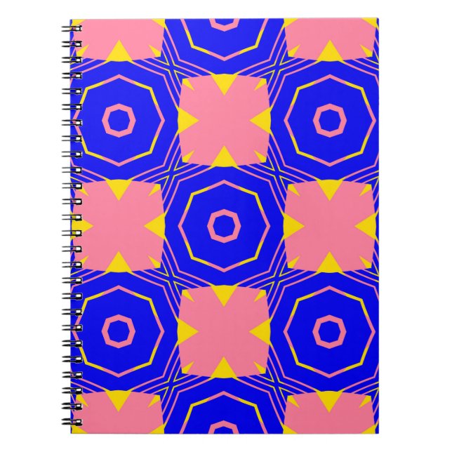 Carnet Modèle floral géométrique abstrait et transparent (Devant)