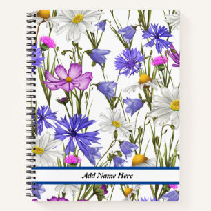 Carnet Modèle floral mou moderne