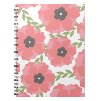 Carnet Modèle floral rose femme