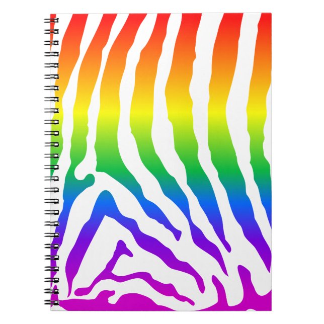 Carnet Modèle Rainbow Zebra (Devant)