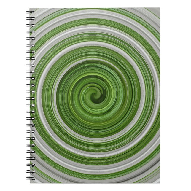 Carnet Modèle spiralé vert-blanc (Devant)