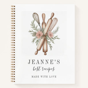 Carnet Modèles de recettes de broches à rouleaux personna