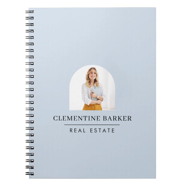 Carnet Modern baby blue arch photo Business Branding (Devant)